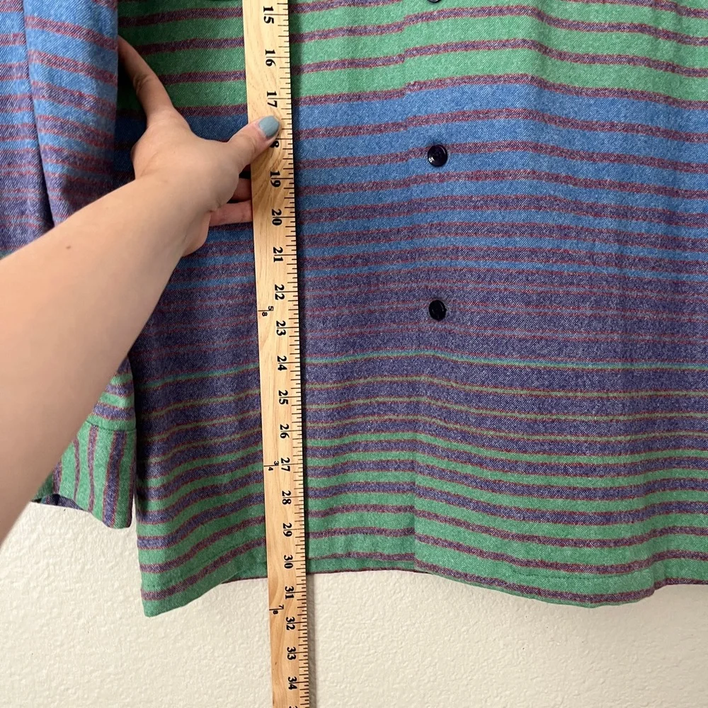 Pendleton Virgin Wool Board Shirt Men Medium Long Sleeve Button Down Striped - Picture 6 of 6